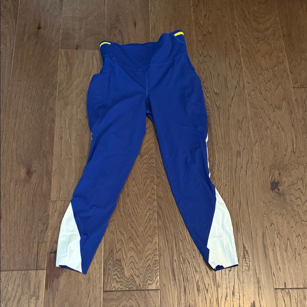 lululemon athletica Blue and White Leggings